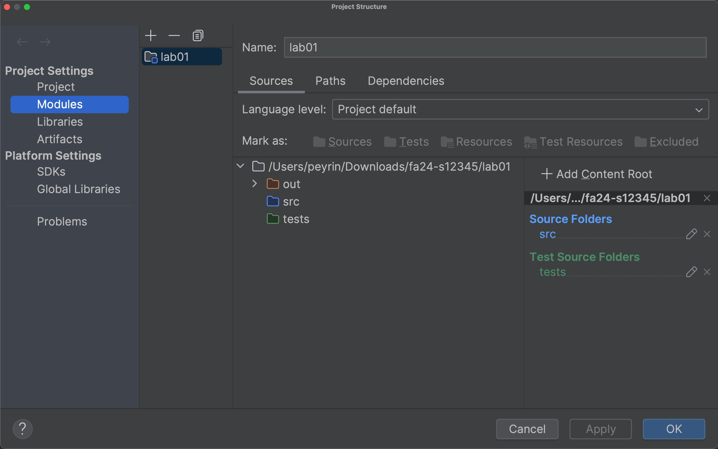 IntelliJ Modules